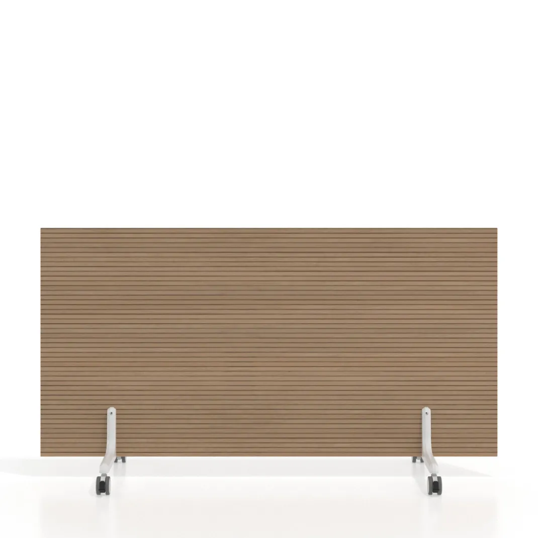 Biombo separador pared móvil Hover en melamina, posición horizontal, alto 80cm