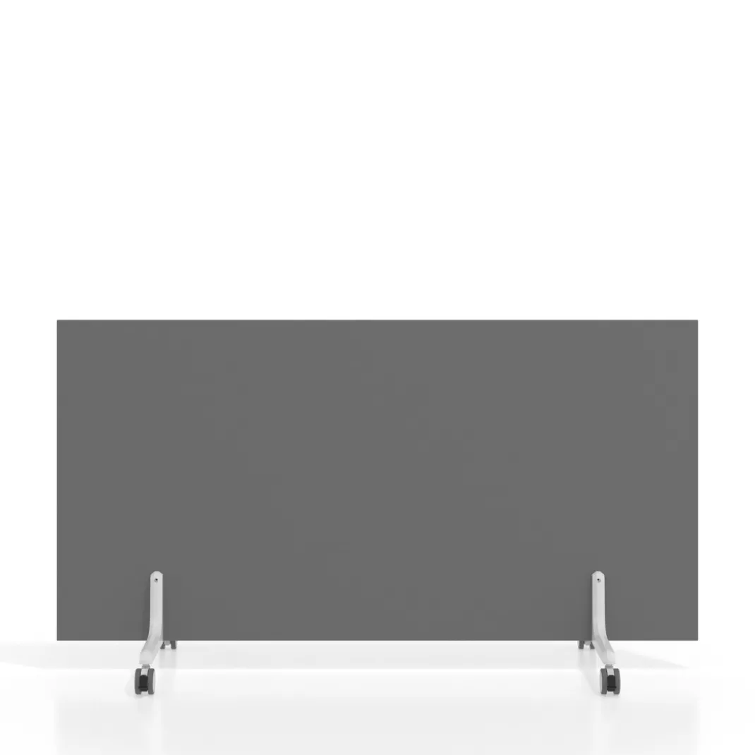 Biombo separador pared móvil Hover en melamina, posición horizontal, alto 80cm