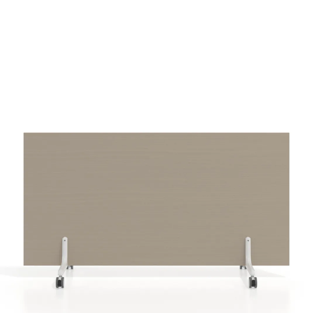 Biombo separador pared móvil Hover en melamina, posición horizontal, alto 80cm
