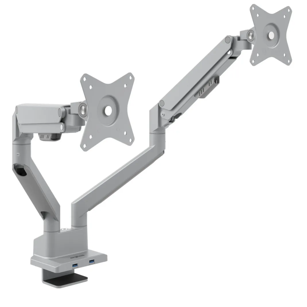 Brazo monitor erghos doble con USB
