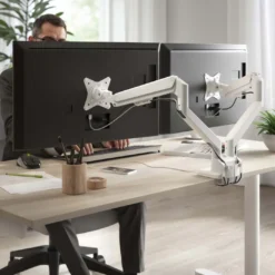 Brazo monitor erghos doble con USB
