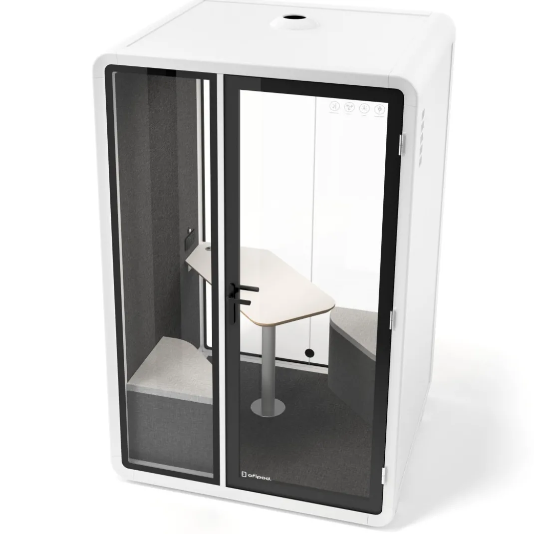 Cabina acústica Ofipod 2 personas, estructura blanca