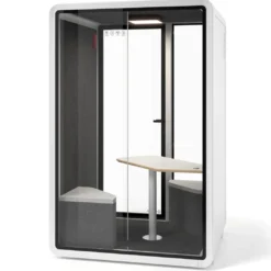 Cabina acústica Ofipod 2 personas, estructura blanca