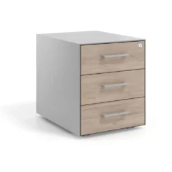 Cajonera de oficina Strong 3 cajones estructura aluminio frontales melamina