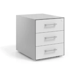 Cajonera de oficina Strong 3 cajones estructura aluminio frontales melamina