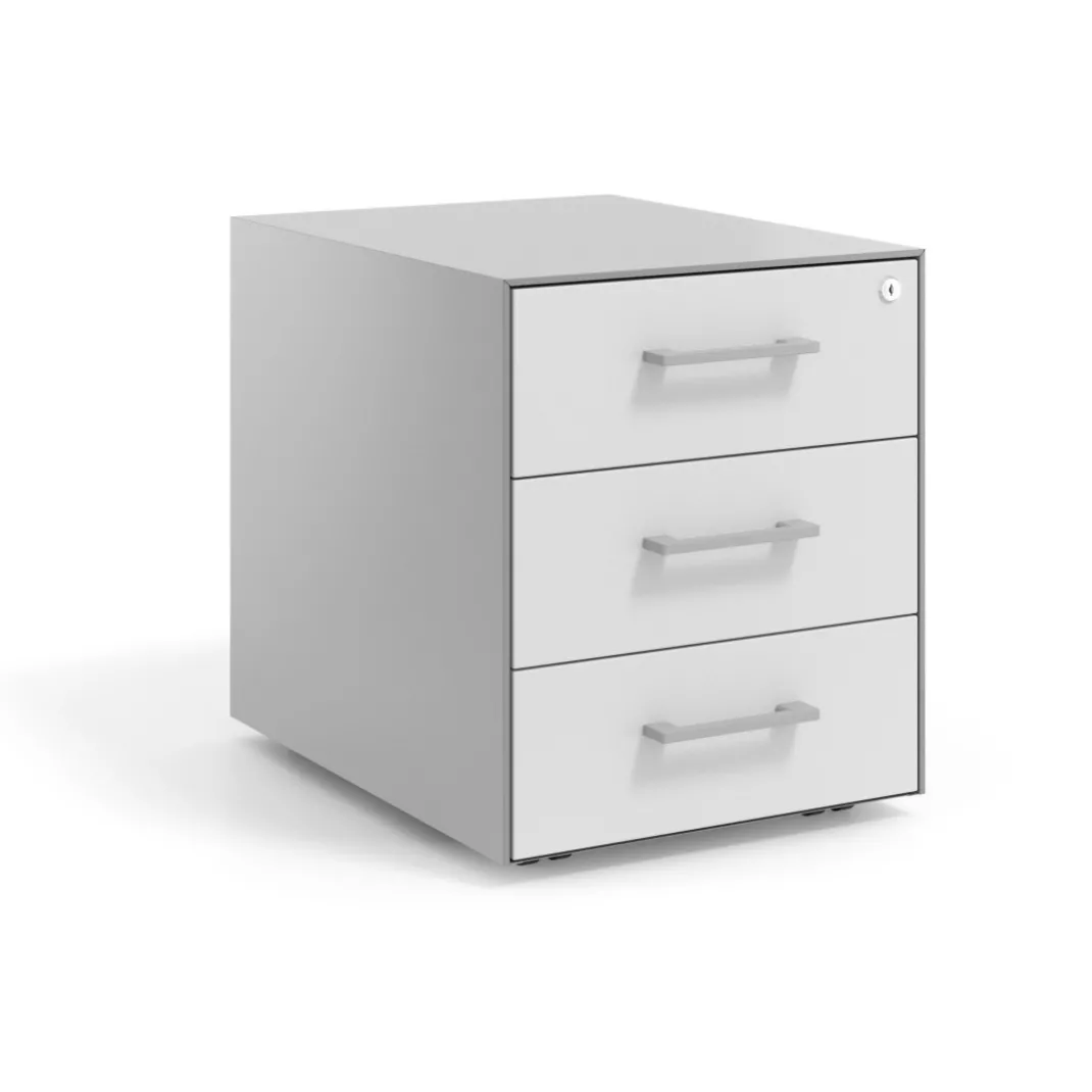 Cajonera de oficina Strong 3 cajones estructura aluminio frontales melamina