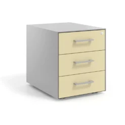 Cajonera de oficina Strong 3 cajones estructura aluminio frontales melamina