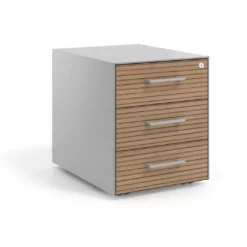 Cajonera de oficina Strong 3 cajones estructura aluminio frontales melamina
