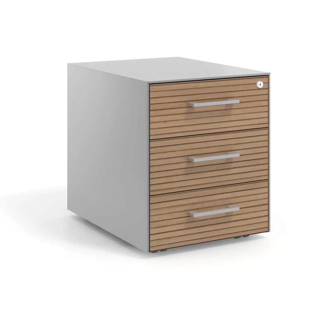 Cajonera de oficina Strong 3 cajones estructura aluminio frontales melamina