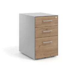 Cajonera de oficina Strong 2 cajones + archivo estructura aluminio frontales melamina