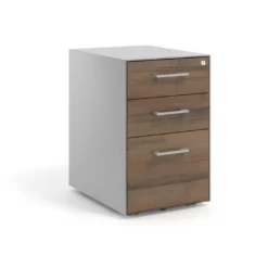 Cajonera de oficina Strong 2 cajones + archivo estructura aluminio frontales melamina