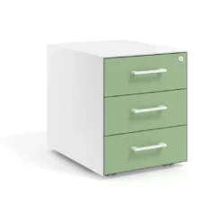 Cajonera de oficina Strong 3 cajones estructura blanca frontales melamina