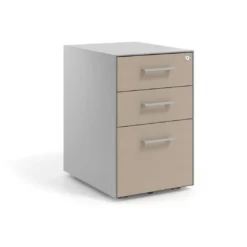 Cajonera de oficina Strong 2 cajones + archivo estructura aluminio frontales melamina