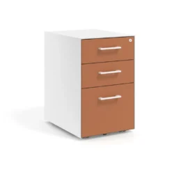 Cajonera de oficina Strong 2 cajones + archivo estructura blanca frontales melamina