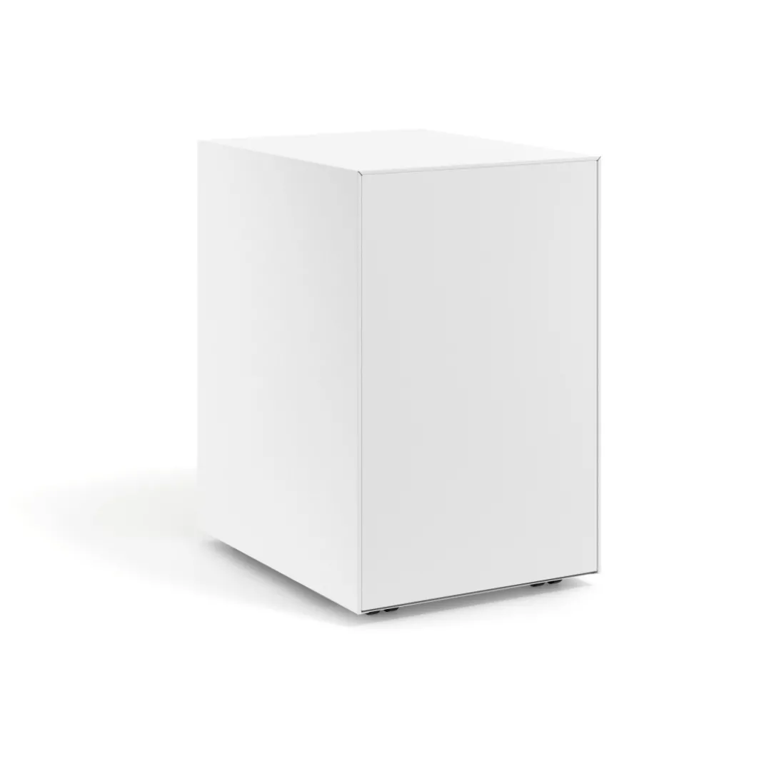 Cajonera de oficina Strong 2 cajones + archivo estructura blanca frontales melamina