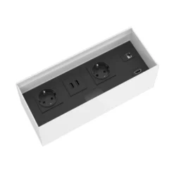 Contenedor electrificación Channel 3 enchufes + RJ45 + Hdmi