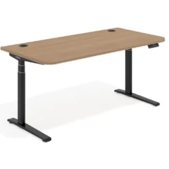 Escritorio Elevable Erghos Axis estructura negra 2 cantos curvos