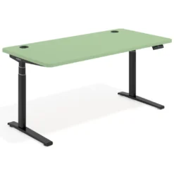 Escritorio Elevable Erghos Axis estructura negra 4 cantos curvos