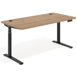 Escritorio Elevable Erghos Axis estructura negra 4 cantos curvos