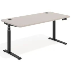 Escritorio Elevable Erghos Axis estructura negra 4 cantos curvos