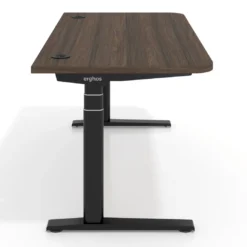 Escritorio Elevable Erghos Axis estructura negra 2 cantos curvos