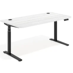 Escritorio Elevable Erghos Axis estructura negra 2 cantos curvos