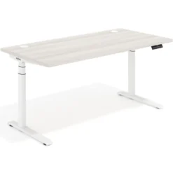 Escritorio Elevable Erghos Axis estructura blanca canto recto