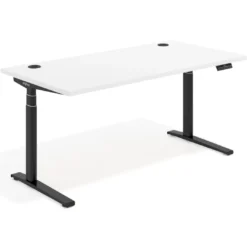 Escritorio Elevable Erghos Axis estructura negra canto recto