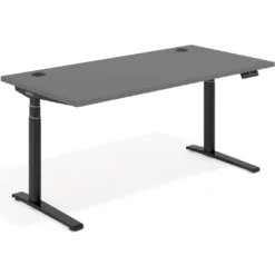 Escritorio Elevable Erghos Axis estructura negra canto recto