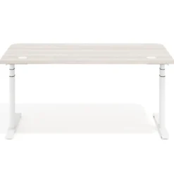 Escritorio Elevable Erghos Axis estructura blanca 2 cantos curvos