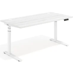 Escritorio Elevable Erghos Axis estructura blanca canto recto
