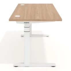 Escritorio Elevable Erghos Axis estructura blanca canto recto