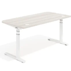 Escritorio Elevable Erghos Axis estructura blanca 2 cantos curvos
