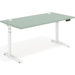 Escritorio Elevable Erghos Axis estructura blanca canto recto