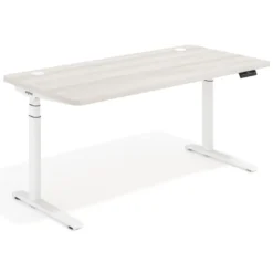 Escritorio Elevable Erghos Axis estructura blanca 4 cantos curvos