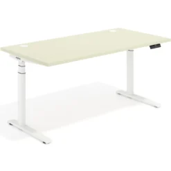 Escritorio Elevable Erghos Axis estructura blanca canto recto
