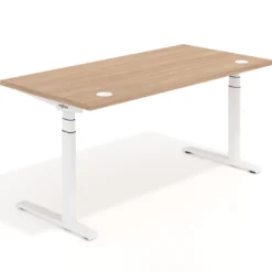Escritorio Elevable Erghos Axis estructura blanca canto recto