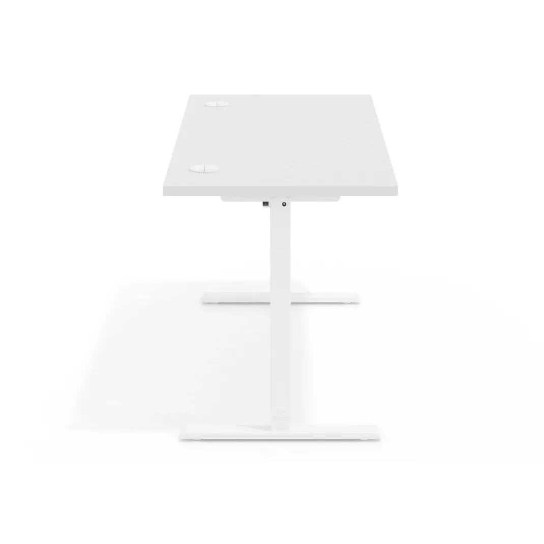 Escritorio Elevable Erghos Basic estructura blanca canto recto