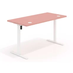 Escritorio Elevable Erghos Basic estructura blanca canto recto