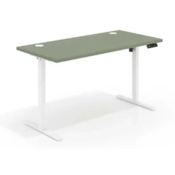 Escritorio Elevable Erghos Basic estructura blanca canto recto
