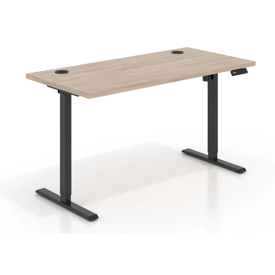 Escritorio Elevable Erghos Basic estructura negro canto recto
