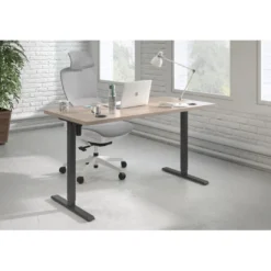 Escritorio Elevable Erghos Basic estructura negro canto recto