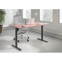 Escritorio Elevable Erghos Basic estructura negro canto recto