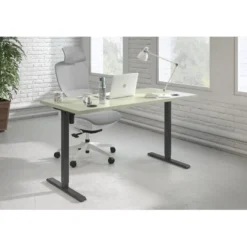 Escritorio Elevable Erghos Basic estructura negro canto recto