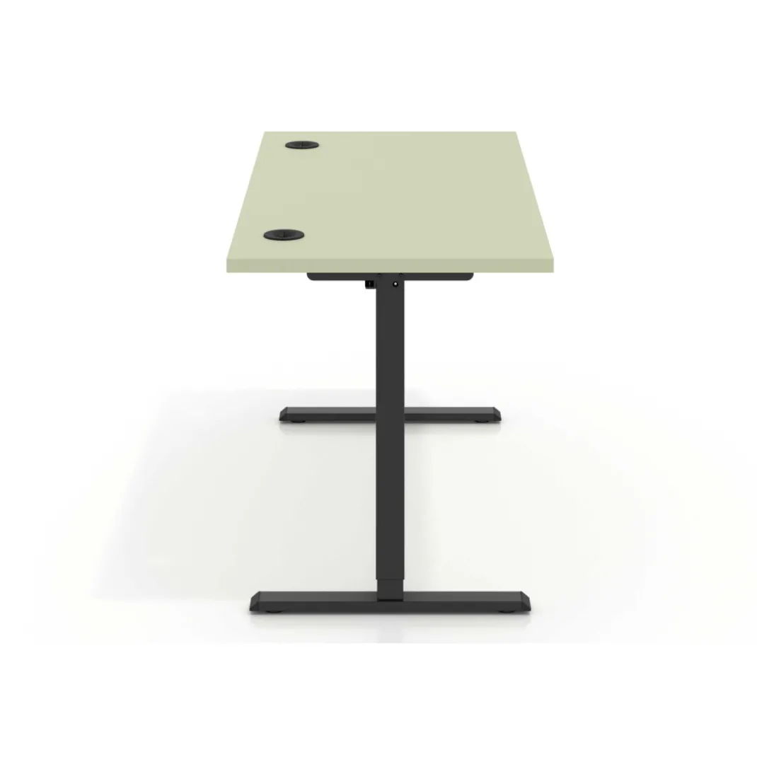 Escritorio Elevable Erghos Basic estructura negro canto recto