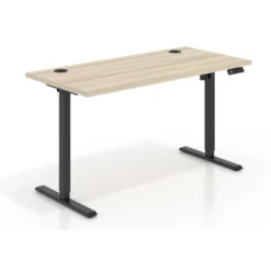 Escritorio Elevable Erghos Basic estructura negro canto recto