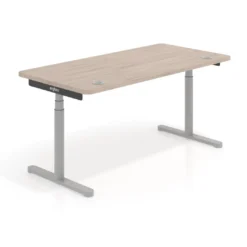 Escritorio Elevable Erghos Core estructura aluminio canto curvo