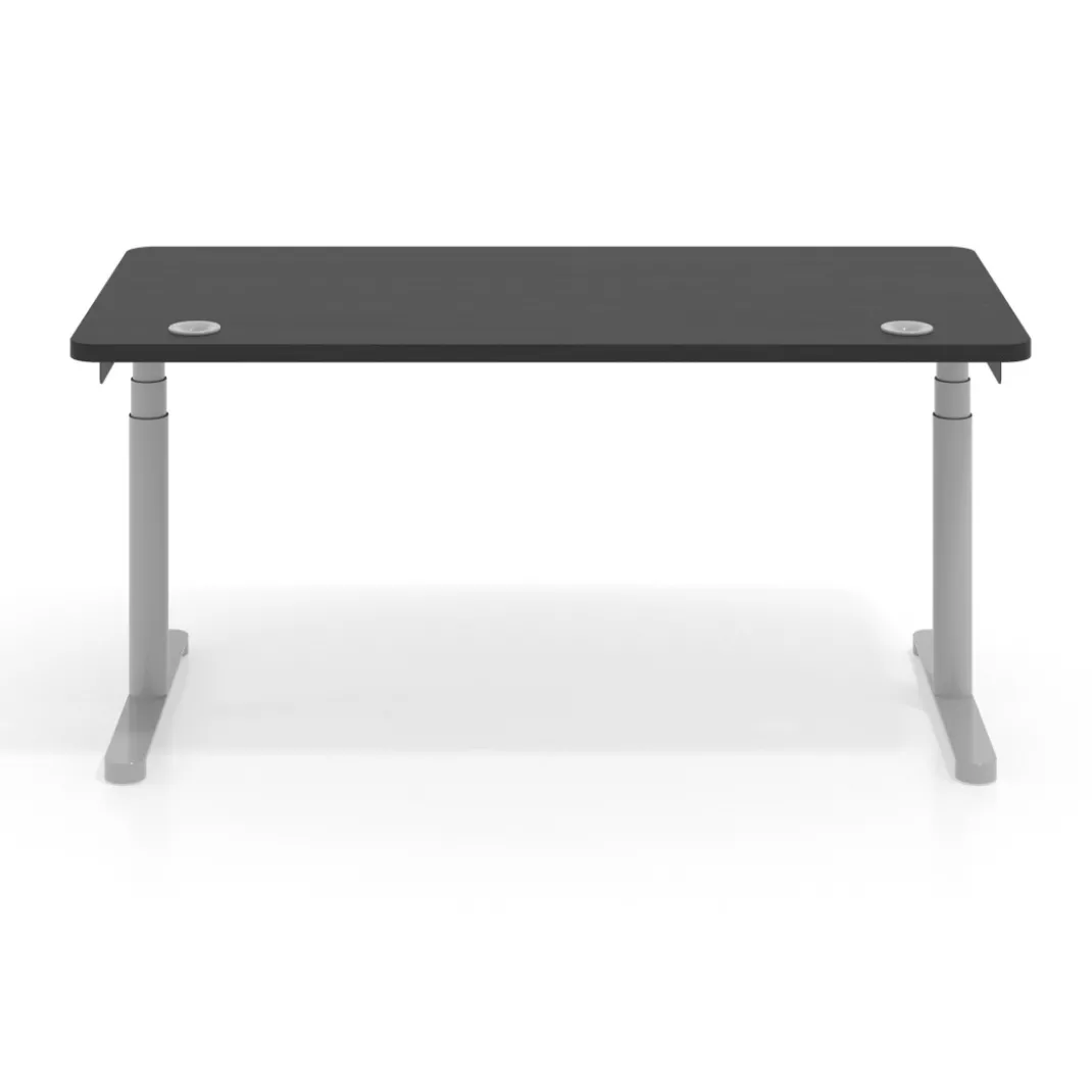 Escritorio Elevable Erghos Core estructura aluminio canto curvo