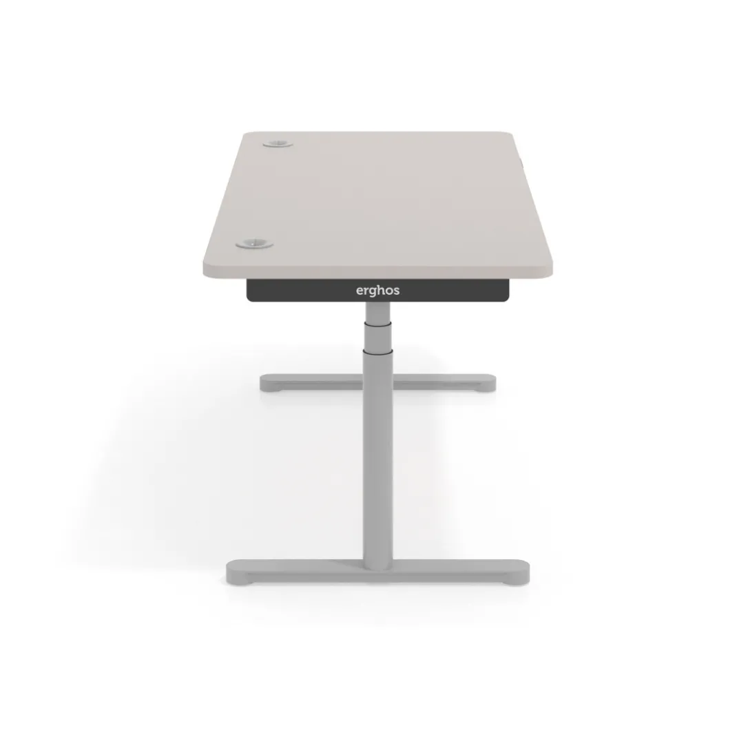 Escritorio Elevable Erghos Core estructura aluminio canto curvo