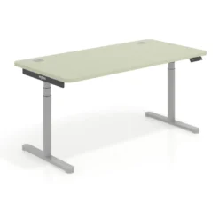 Escritorio Elevable Erghos Core estructura aluminio canto curvo